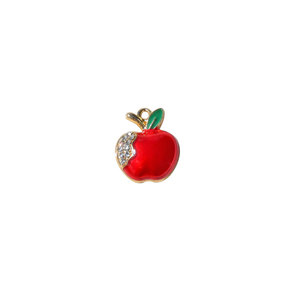 Pendentif en alliage en forme de pomme avec strass pour la fabrication de boucles d'oreilles, accessoires de bijoux, couleurs mélangées, composants de bricolage - Product Image 5
