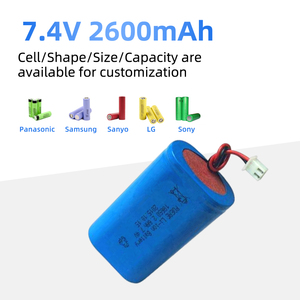 แพ็คแบตเตอรี่ลิเธียมไอออน7.4V 2600mAh ชาร์จได้18500 2S1P สำหรับไฟ LED สินค้าพรีเมียม - Product Image 3