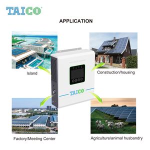 Convertisseur solaire hors réseau TAICO MPPT intégré 48V 6kw 6.2KW Convertisseur hors réseau Connexion parallèle Convertisseur solaire - Product Image 2