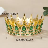 Diadème de mariée baroque coloré couronne reine royale couronne bal diadèmes de mariage de mariée pour mariage bal anniversaire tête couronnes pour les femmes