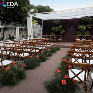 เก้าอี้ไม้กลางแจ้ง LEDA สำหรับชายหาด สวน ระเบียง พนักพิงไขว้ ทำจากไม้เนื้อแข็ง เหมาะสำหรับงานแต่งงาน งานเลี้ยง - Product Image 2