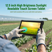 Tablette industrielle durable 12.5 pouces Android gagne IP65 8000mAh 4G 5G GPS Panel PC professionnel pour entreprises