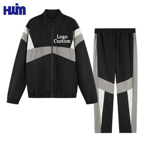 Set da corsa giacca lunga da uomo pantaloni sportivi giacca da ginnastica e pantaloni da ginnastica tuta sportiva da ginnastica Color fluorescente - Product Image 1