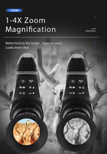 4X Zoom HD Vision nocturne 1080P OLED IR portée réticule monoculaire pour jour/nuit chasse en plein air lunettes d'observation accessoires - Product Image 4