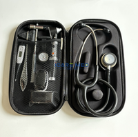 Stetoskop Portabel Medis, Otoskop, Kit Garpu Tala Profesional untuk Telinga dan THT dengan Tas EVA untuk Mahasiswa Kedokteran