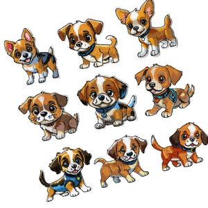 New Embroidery <b>Iron</b> on Cute Lifelike Pet Dog Patch for Bag Clothes Decoration - Product Image 1