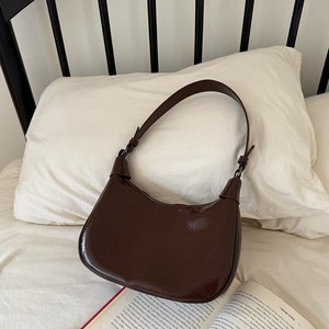 Bolso de Hombro de Cuero Suave para Mujer, Estilo Dumpling, Color Marrón, Cierre de Cremallera, para Uso Diario, Primavera 2025, Bolso Bandolera Resistente - Product Image 3