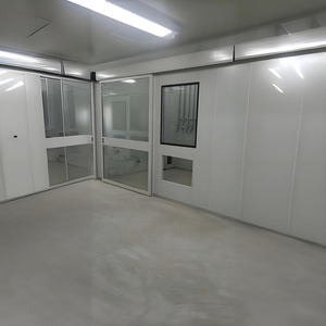 Porte coulissante moderne de salle d'opération hospitalière, en verre creux, insonorisée, à ouverture latérale électrique, hermétique pour usage médical - Product Image 5