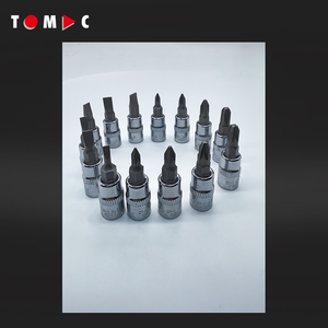 14 Stuks Din Niveau 1/4 "<span class=keywords><strong>Dr</strong></span> S2 Bits Sockets, Ph, Pz, Sl Set Met Metalen Rail - Product Image 3