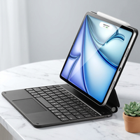 Multifunktionale Smart iPad-Hülle mit RGB-Hintergrundbeleuchtung, Schwebende Magic Keyboard mit Trackpad und Touchpad für Alle iPad Air und Pro Serien