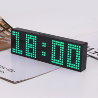Horloge numérique de bureau en gros avec minuteur compte à rebours/affichage de la température, fonction Snooze, calendrier - Horloge LED murale/de table