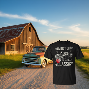 Camiseta con estampado de camioneta clásica vintage, no soy viejo, soy un clásico, regalo de cumpleaños, camiseta para hombre - Product Image 3