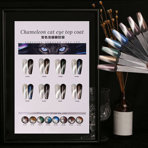 Esmalte de gel UV de larga duración con efecto ojo de gato de capa superior 2025 <span class=keywords><strong>semipermanente</strong></span> para uso profesional - Product Image 3