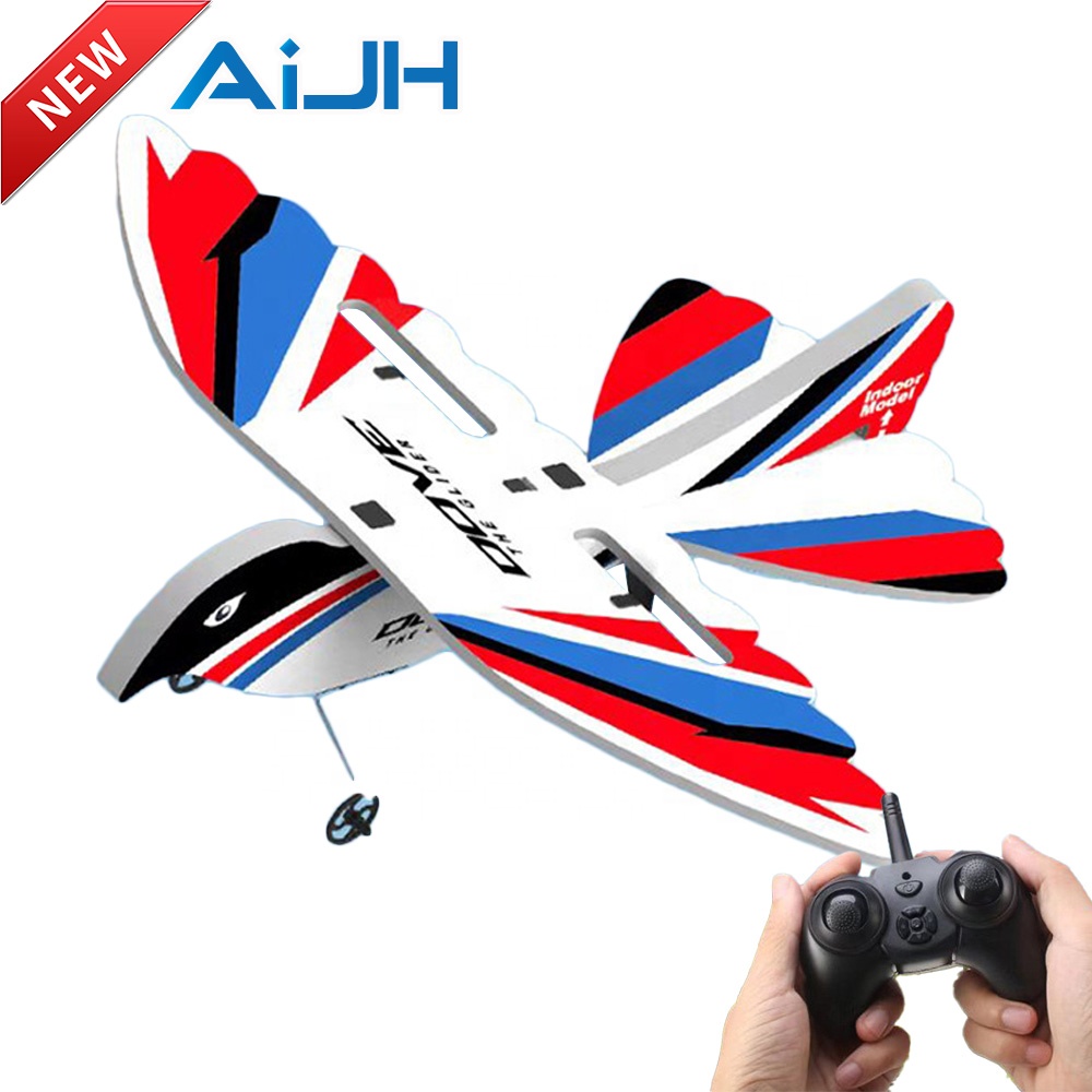 AiJH RC Brinquedo de Pombos voadores 2.4G 2CH Brinquedo de Controle Remoto Pássaro Voador MPP Espuma RC Aviões Rc Pássaro Voador Brinquedo