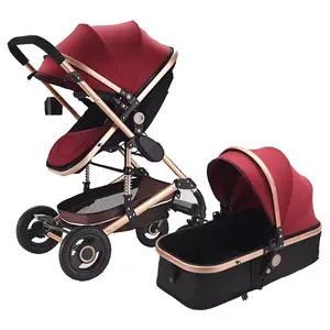 High Quality Cochecito De Bebe Poussette Canne Kinderwagens 3in1 Luxury Travel Pram 3 In 1 Baby Stroller