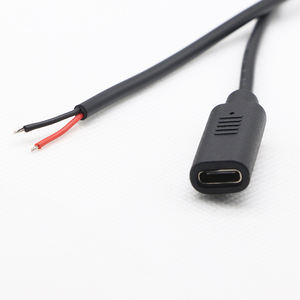 Type C Vrouwelijke Pigtail 2 Draad Verlengkabel Type C Vrouwelijke Stekker Naar 2 Pin Blote Draad Open - Product Image 2