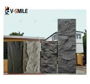 more than 5 years life exterior pu stone panels big slab pu mushroom stone panel polyurethane pu rock stone panels