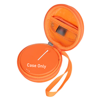 Étui de transport portable en EVA rigide avec fermeture éclair et logo personnalisé, doublure douce, couleur orange, vente en gros directe d'usine