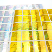 Autocollant adhésif anti-faux étiquette personnalisée 50 pièces, étiquette autocollante holographique or argent, effet arc-en-ciel, laser 3d