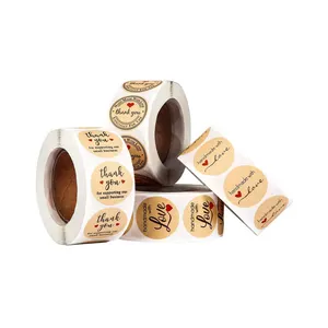 All'ingrosso etichette stampate personalizzate per regali di abbigliamento da Dessert sacchetti di carta Kraft scatola adesivi per imballaggio con Logo
