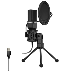Indicador RGB de silencio rápido Micrófono de computadora <span class=keywords><strong>PC</strong></span> Micrófono de condensador de podcast de juegos USB para grabación de juegos Streaming Podcasting - Product Image 2