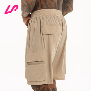 Biểu Tượng Tùy Chỉnh Người Đàn Ông Của Lớn Và Cao Quần Short Hàng Hóa Nylon Căng Vải Giản Dị Chiều Dài Đầu Gối Dây Kéo Tập Thể Dục Chạy Bộ Quần Short Ngoài Trời - Product Image 4