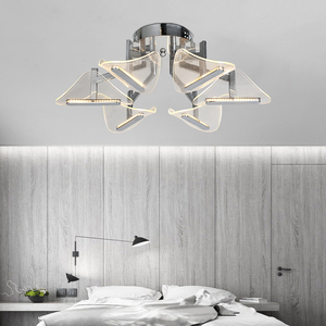 Barato retro de aluminio acryilc estrella sala comedor cafés montado en la superficie de luz lámpara led lámpara de techo - Product Image 3