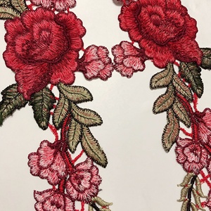 Tessuto di alta qualità ricamato <span class=keywords><strong>motivi</strong></span> di <span class=keywords><strong>pizzo</strong></span> floreale Applique LT20399 - Product Image 3