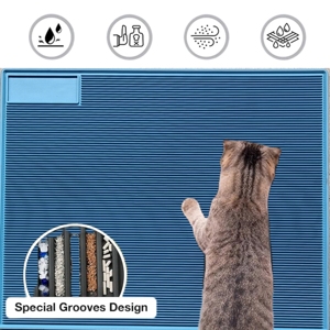 JIEYU, alfombrilla de gran tamaño para arena para gatos, almohadillas de espuma para proteger el suelo, alfombrillas plegables impermeables para mascotas, alfombrilla para rascar gatos - Product Image 3