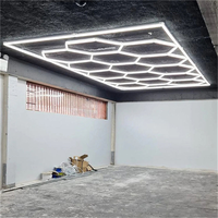 Design à motif hexagonal pour plafonnier LED de salle de sport, bureau, éclairage LED hexagonal pour garage, éclairage décoratif
