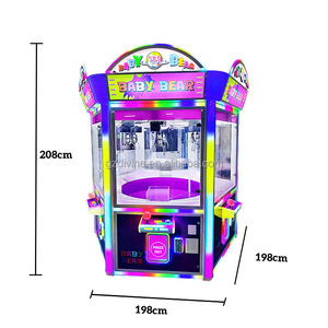 Cubo de premio personalizado 2025, máquina de juego de grúa que funciona con monedas para 6 jugadores, simulador de muñeca de grúa grande, luces LED para regalo para sala de juegos - Product Image 2