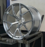 19 20 21 İnç FI-R Stil 5x130 5x112 5x114.3 Dövme Fileli Jantlar Parlak Siyah Panamera 970 971 Taycan için Tekerlek