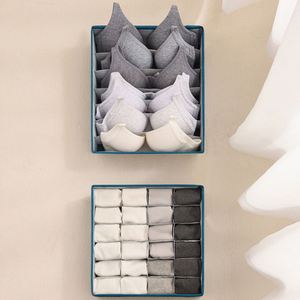 Boîte de rangement pliable pour sous-vêtements en tissu cationique, organiseur de tiroir pour soutiens-gorge et chaussettes, ensemble d'organisateurs de sous-vêtements pour armoire - Product Image 5