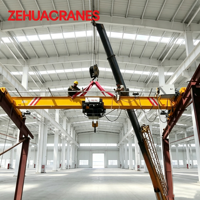 Pont roulant monopoutre ZEHUA 2026 HD à faible hauteur de plafond 1T-32T avec palan à câble VFD 50/60Hz CE ISO pour usine et entrepôt à plafond bas