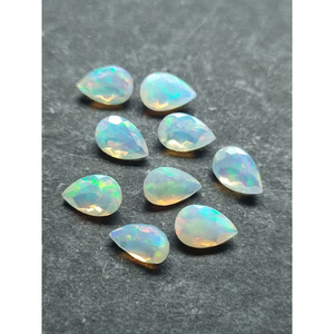 Opale d'Éthiopie naturelle, taille poire, 6x9 mm, pierre précieuse en vrac |   Opale de feu pour la fabrication de bijoux |   Fournisseur en gros - Product Image 5