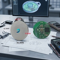 SCiE8 Perangkat SOS yang Dapat Dipakai/Tombol Tekan yang Dapat Diprogram Beacon BLE5.0 Tag Pelacak Orang/Hewan Peliharaan Dalam Ruangan IBeacon