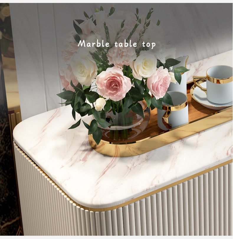Luxury living room wooden storage organizer drawer cabinets sideboard furniture