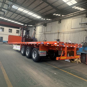 <span class=keywords><strong>Promotion</strong></span> à prix réduit Semi-<span class=keywords><strong>remorque</strong></span> à plateau plat à 3 <span class=keywords><strong>essieux</strong></span> de haute qualité neuve pour le transport de conteneurs de marchandises en vrac <span class=keywords><strong>Remorque</strong></span> robuste - Product Image 1