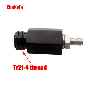 Adaptateur de déconnexion rapide mâle 8 mm pour machine à soda Sodastream Tr21-4, pour raccorder un réservoir de CO2 externe, noir et argent - Product Image 3