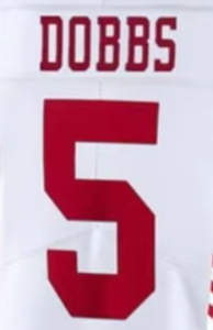 2024 dự Thảo Mới khâu áo bóng đá Mỹ San Francisco 14 Ricky pearsall 5 Josh <span class=keywords><strong>Dobbs</strong></span> - Product Image 4
