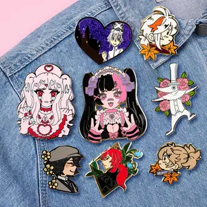 Custom Cute Designer Metal logo Brooch Lapel Pin Badges Holder Hard Soft Anime Enamel Pin Clothes Pins Metal Crafts
