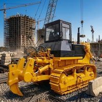 Bulldozer à chenilles moyen de 180 CV à faible consommation de carburant, 17 tonnes, machine de construction à faible entretien