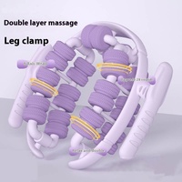 Rouleau de massage musculaire profond portatif à 28 rouleaux, masseur circulaire pour cuisses et mollets, accessoires de relaxation corporelle