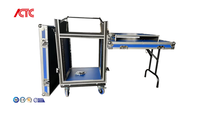 Flight case 16U pour amplificateurs/équipements audio avec plateau à roulettes