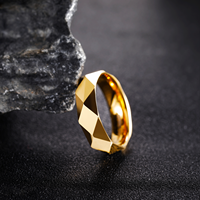 Bagues en carbure de tungstène plaqué or 6 mm personnalisées OAHLAN pour hommes, bijoux de mode personnalisés pour fiançailles et mariage