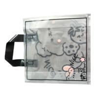Sac de courses en plastique PE à motif animalier mignon, sac fourre-tout imprimé personnalisé pour l'emballage de vêtements en détail