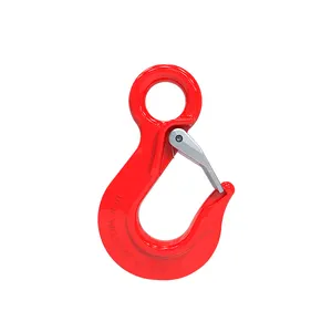 Safety Hook G80 Safety Hook Alloy Steel Eye Sling Hook /casting Crane Hook/eye Hook With Safety Catch