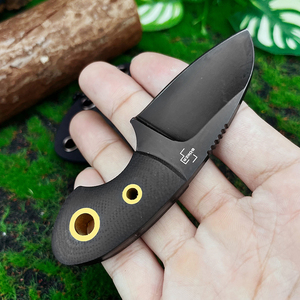 Mini Pocket Knife Full Handle <b>Multi</b>-Functional <b>Camping</b> Utility Knife Portable Outdoor EDC Survival <b>Tool</b> DIY OEM G10 Fiber Handle - Product Image 2