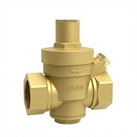 Vanne de réduction de pression d'eau en laiton DN50, régulateur de pression fileté réglable pour la plomberie, la protection incendie et les systèmes CVC