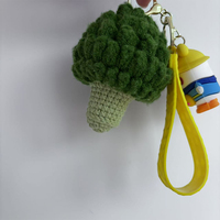 Porte-clés pendentif tricoté en fil de coton pour poupée au crochet longue durée fait à la main avec conception de gland tissé sacs en coton personnalisés